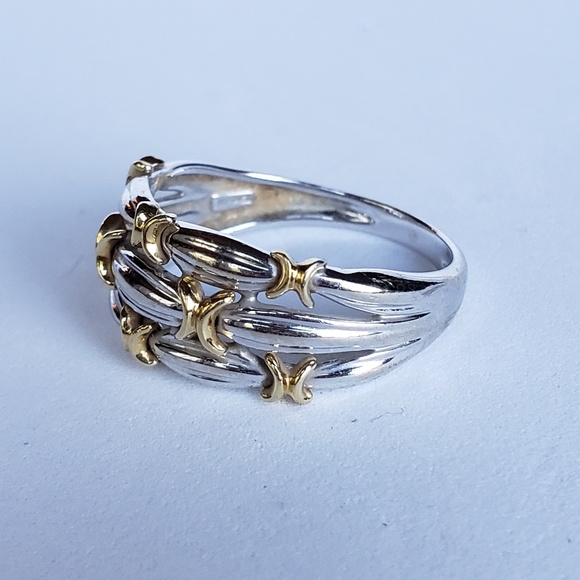 SOLD on Eby - 18k Two Tone Ring - Picture 2 of 7